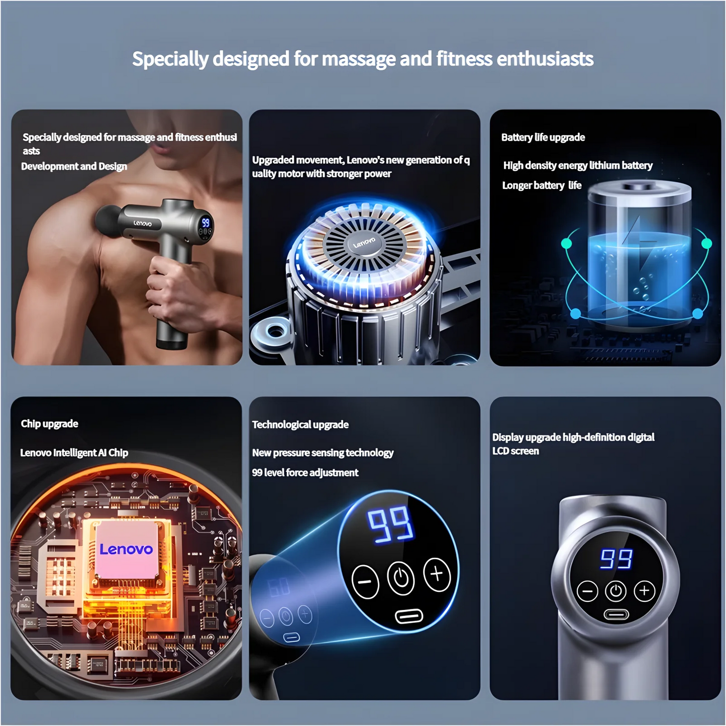 Lenovo Smart Touch Massage Gun